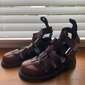 DR. MARTENS GERALDO LEATHER GLADIATOR SANDAL. NEW.